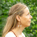 Moonstone & Picasso Jasper Earrings in Bronze