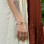 Moonstone & Picasso Jasper Bracelet in Bronze