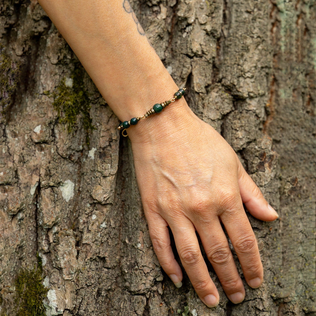 Bloodstone Bracelet in Bronze