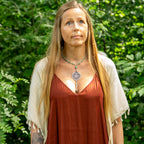 Aventurine & DZI Bead Necklace in Stainless Steel