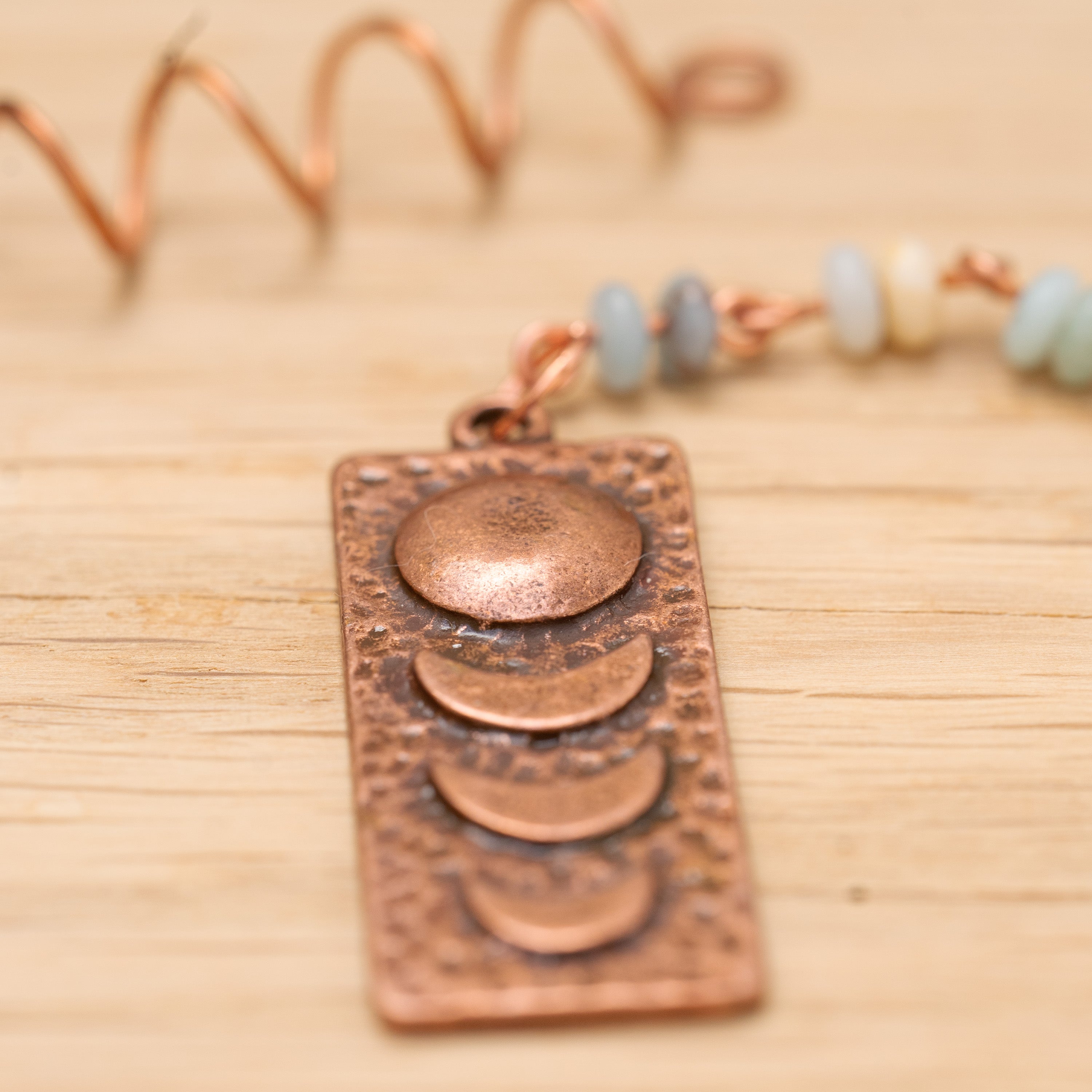 Amazonite Hair Twist in Copper
