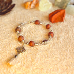 Root Chakra Bracelet – Muladhara in Stainless Steel with Red Sesame Jasper