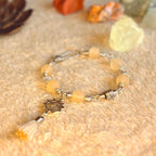 Solar Plexus Chakra Bracelet – Manipura in Stainless Steel with Yellow Quartz