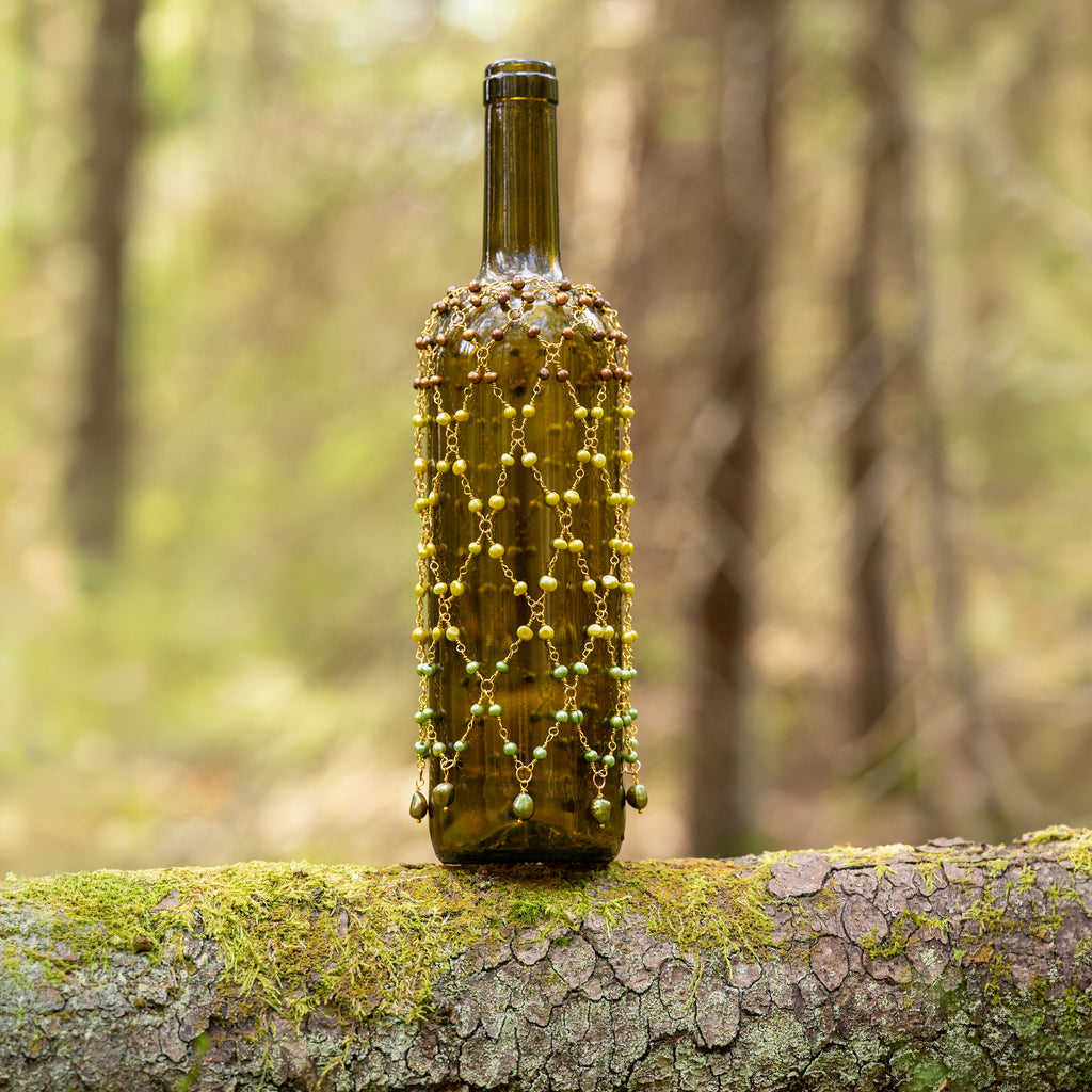 Forest Green Bottle Adornment