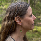 Chrysoprase Earrings in Brass