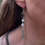 Peridot Drop Earrings in Stainless Steel