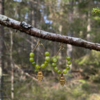 Peridot Protection Earrings in Brass