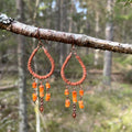 Sea Sediment Jasper Drop Earrings in Copper