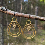 Drop Earrings in Brass