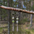 Peridot Drop Earrings in Stainless Steel
