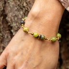Chrysoprase Bracelet in Brass
