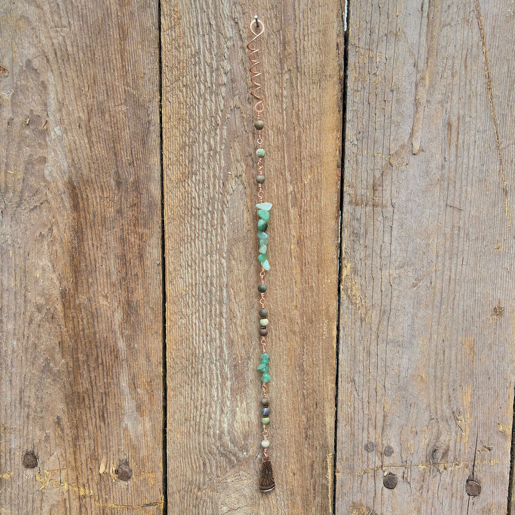 Aventurine & Gobi Desert Agate Hair Twist in Copper