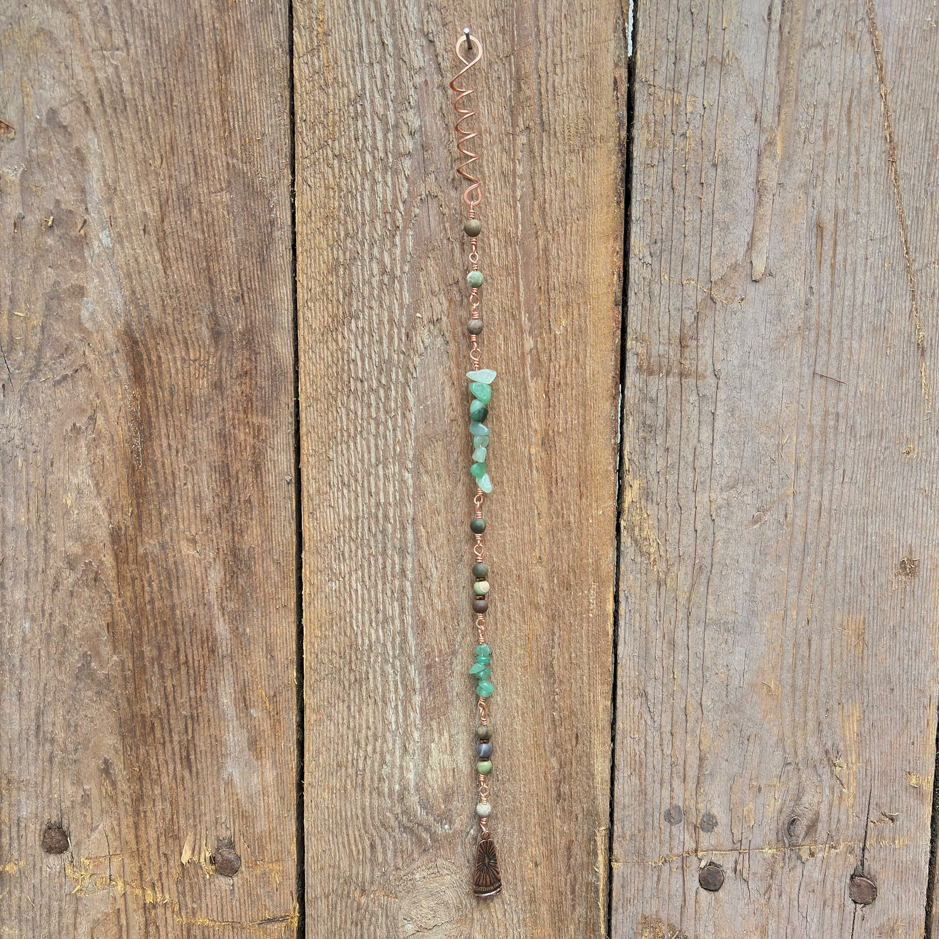 Aventurine & Gobi Desert Agate Hair Twist in Copper