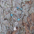 Throat Chakra Bracelet – Vishuddha in Stainless Steel with Blue Calsilica Jasper