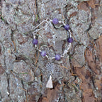 Crown Chakra Bracelet – Sahasrara in Stainless Steel with Amethyst