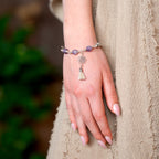 Crown Chakra Bracelet – Sahasrara in Stainless Steel with Amethyst
