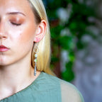 Peridot Drop Earrings in Stainless Steel