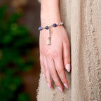 Third Eye Chakra Bracelet – Ajna in Stainless Steel with Blue Sodalite