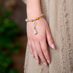 Sacral Chakra Bracelet – Svadhisthana in Stainless Steel with Orange Jasper