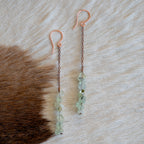Prehnite Drop Earrings in Copper