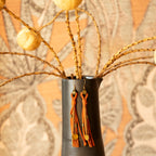 Suede Leather Tassel Earrings in Bronze