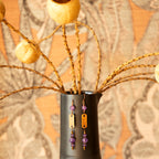 Amethyst Drop Earrings in Copper
