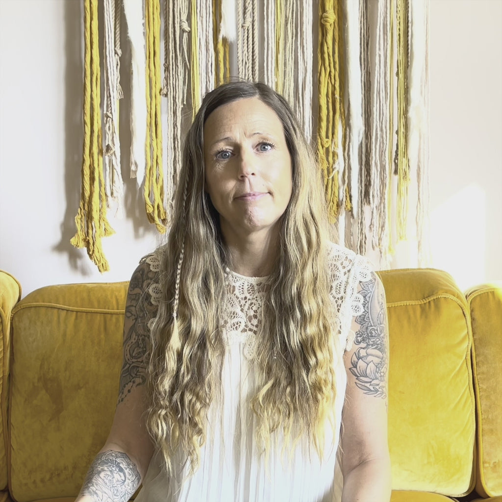 Orange Moonstone Hair Twist with Chains and Charm in Brass
